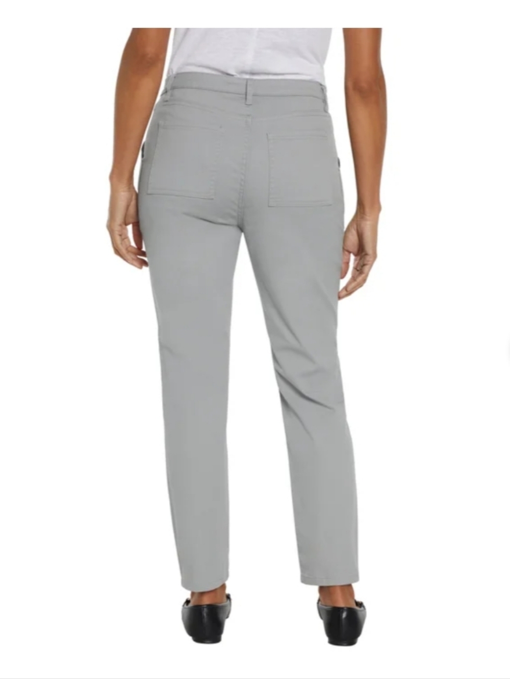 NEW! Women’s Banana Republic High Rise Twill Pants - Gray Size 12 Casual - Picture 2 of 13